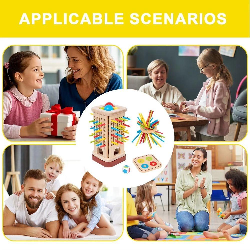 Wooden Material Wooden Stick Board Game Fun Wooden Stick Tower Toy Set Boys/Girls