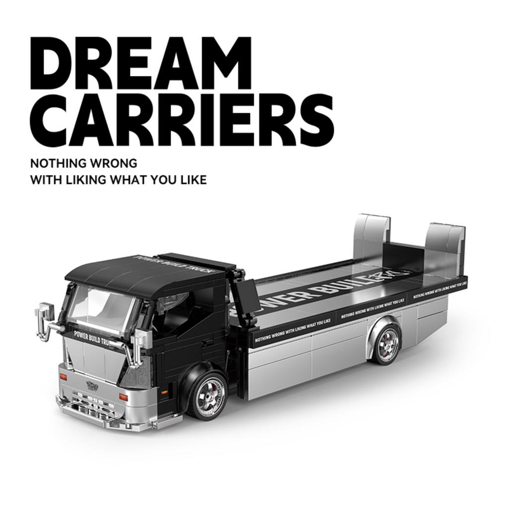 540pcs Dream Carriers Series Tow Truck Building Blocks PB8838 Trailer Truck Vehicle Technical Car Model Bricks Toys Adult Gifts