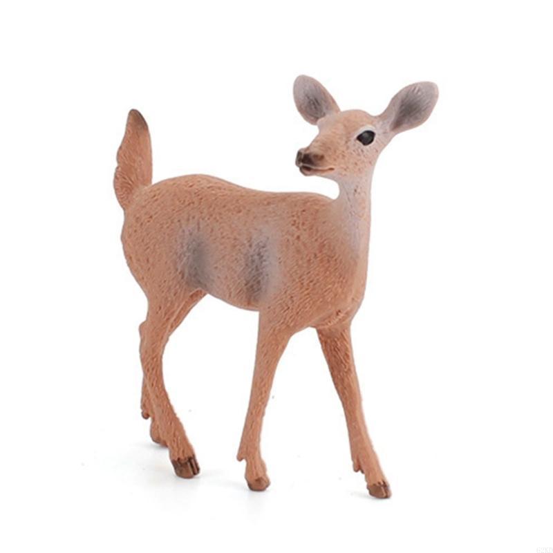 62KD Artificial Deer Family Figurines Miniature Cake Toppers Home Decoration