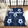 1PC Custom Name Soccer Stars Theme Floor Mat Ideal for Living Room, Game Rooms, Office, Bedroom, Office Floor Mat , Floor Mats for Home