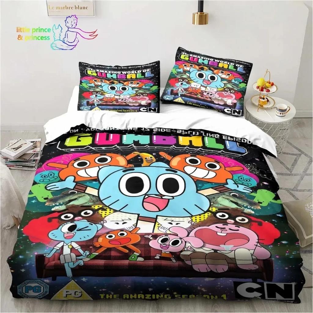 Удивительный мир Gumball 3D печатный комплект постельного белья односпальная кровать двуспальная кровать размера «king-size» для взрослых и детей спальня постельное белье подарок