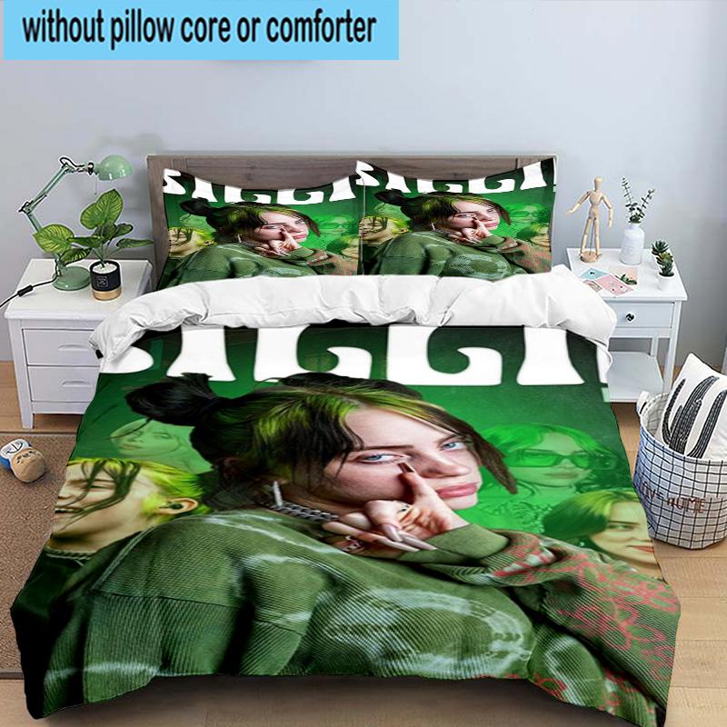 3PCS Bi-llie music Artwork 3pcs Bedding,Including 3PCS Duvet Cover And 2pcs Pillowcases Perfect for Christmas,Ideal for Bedroom, Dormitory