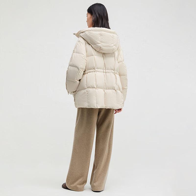 Женская повседневная рабочая куртка с капюшоном и коротким пуховиком из гусиного пуха