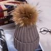 Ladies Womens Winter Warm Knitted Beanie Ski Hat Faux Fur Bobble Pom Pom Hat