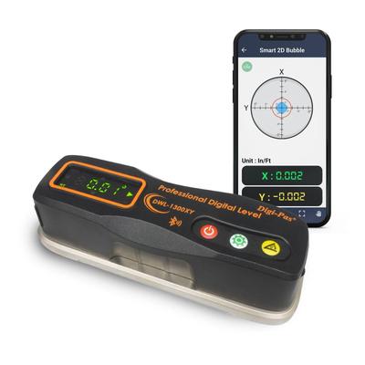 DigiPas DWL1300XY Прецизионный умный цифровой уровень инклинометр Bluetooth 2-осный 0,2 мм/м
