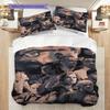 Enigmatic Faces Shadows Three-piece set (1 * duvet cover + 2 * pillowcase, without core) 2D Flat Soft and comfortable Duvet cover and pillowcase
