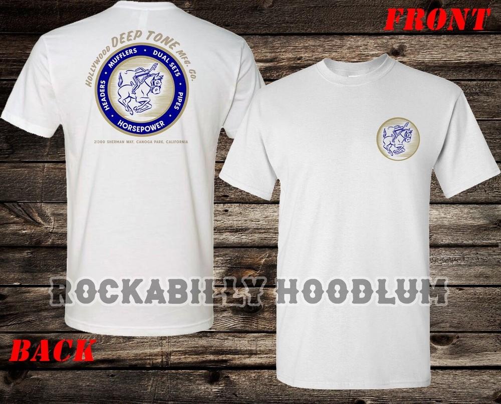 Hot Rod Tee T Shirt Drag Racing Race Nostalgia Speed Shop Hollywood Mufflers