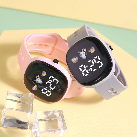 Светодиодные электронные часы Square Life, водонепроницаемые регулируемые мягкие силиконовые ремешки, спортивные наручные часы для мальчиков и девочек, подарок на день рождения