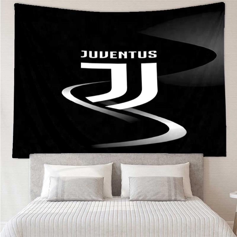 Juventus FC logo Tapestry for Bedroom Aesthetic Classroom Tapestries Wall Hanging for Living Room Dorm Office,Ideal Creative Gift