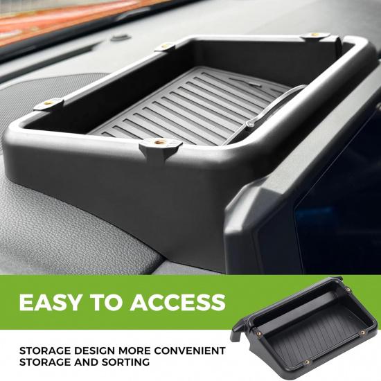 Dashboard Storage Box Compatible With Tacoma 2024-2025 Accessories,8-Inch Behind Screen Organizer Screen Back Tray Storage Box With Anti-Slid Pad