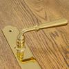 BARTON handle with a plate for a 72 insert, POLISHED BRASS