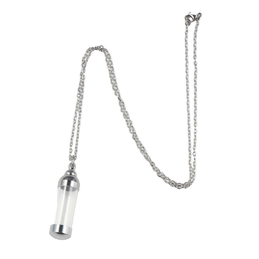 Бутылочка для мужчины из нержавеющей стали для праха, кремации, мемориальные кулоны, полые трубки, ожерелья, ожерелье-урна