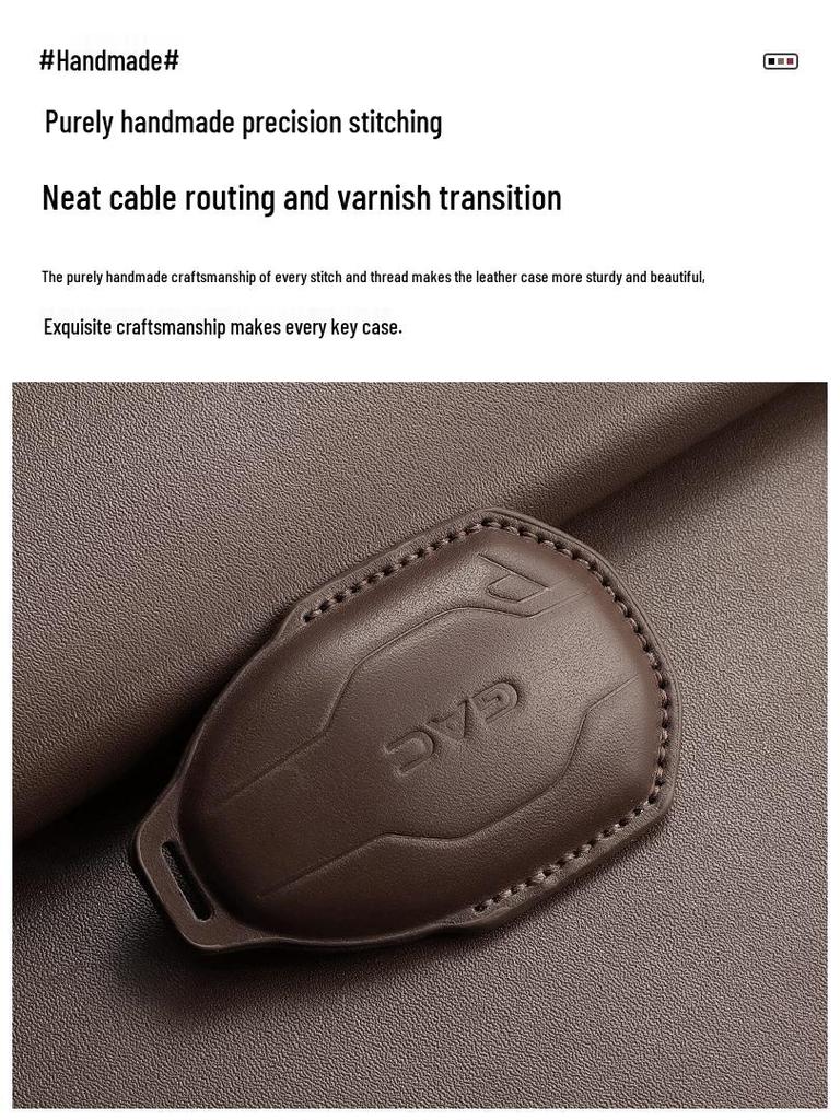 Настоящая кожаная крышка-чехол для ключа GAC Trumpchi GS4, GS3, GS8, M8 - Хит продаж