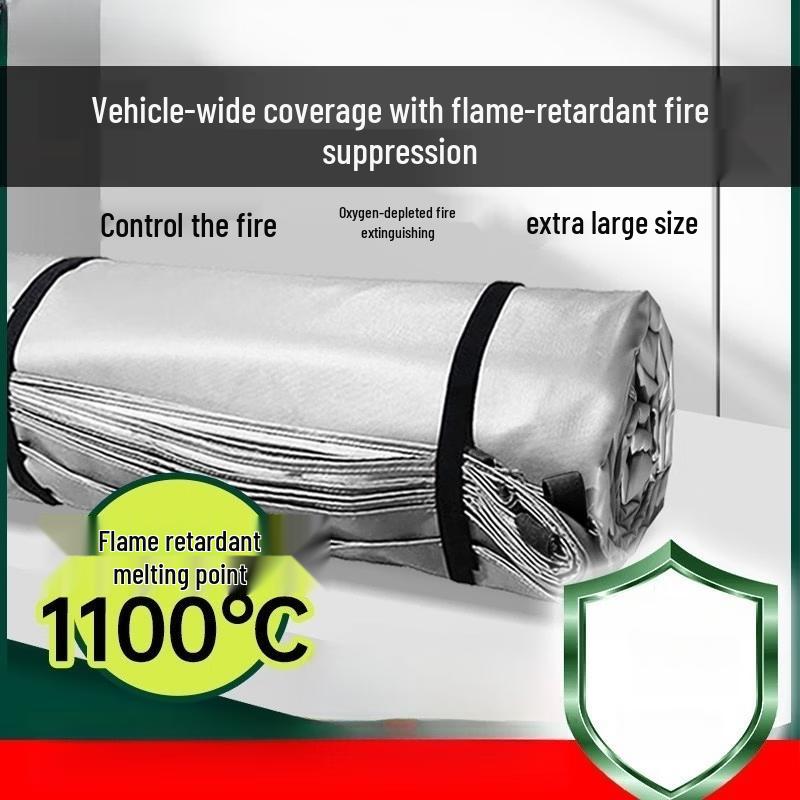 Silicone-Free Fiberglass Car Fire Blanket