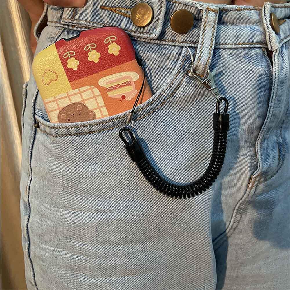 Strap Spring Rope Spiral Telephone Line Mobile Phone Strap Elastic Rope Bungee Cord Key Lanyard