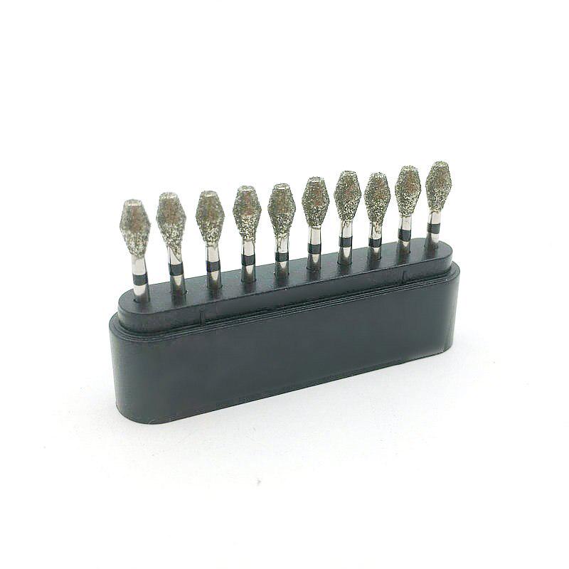 10 Pcs/set Dental Diamond Burs Drills High Speed Handpiece Polishing Whitening Product FG Dental Burs EX-11S