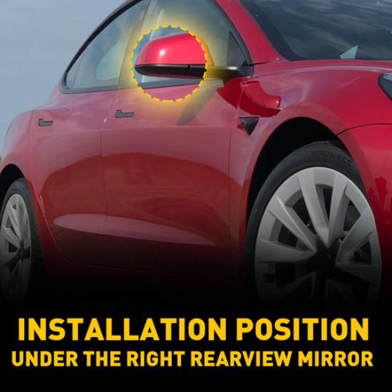 Right Side Rearview Mirror Cover Lower Holder Black For 2017- Tesla Model 3