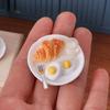 1/12 кукольный домик имитация завтрака мини паровые булочки яйцо хлеб молоко модель кукольный домик кухня сцена украшения ролевые игры игрушки