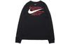 Nike Swoosh Повседневный Спортивный Двойной Крючок Круглый Вырез Длинный Рукав 'Черный' DB6156-010