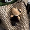 New Hello Kitty Girl Heart shaped Black Cute Plush Long Legs KT Cat Keychain Women's Handbag Plush Decoration Girl Birthday Gift