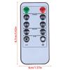 10-Key Battery Powered LED Candle Remote Control Timer Adjustable Illumination for Restaurant Ambience Decor