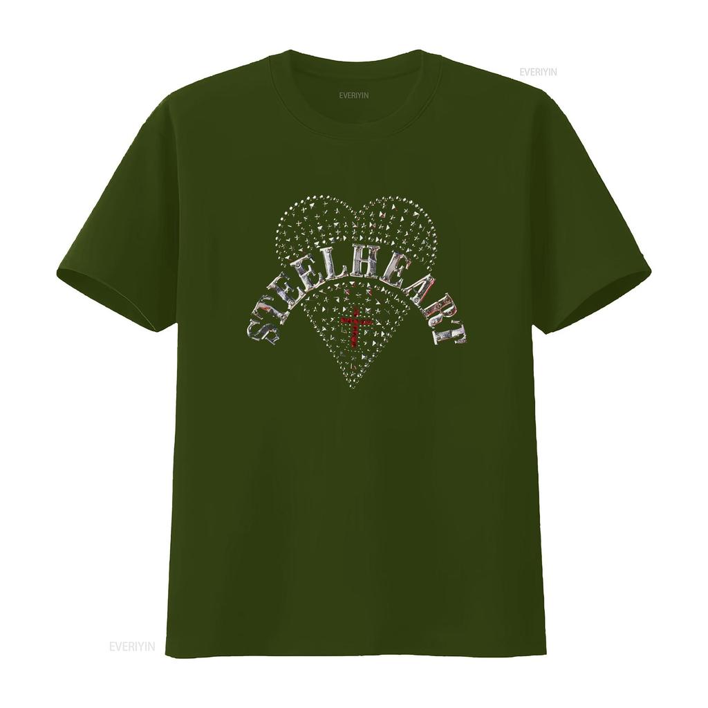 Gift Hot T Shirt Black Cool New Steelheart Vintage Washed Breathable Soft Comfortable Stylish Graphic Slightly Versatile Casual