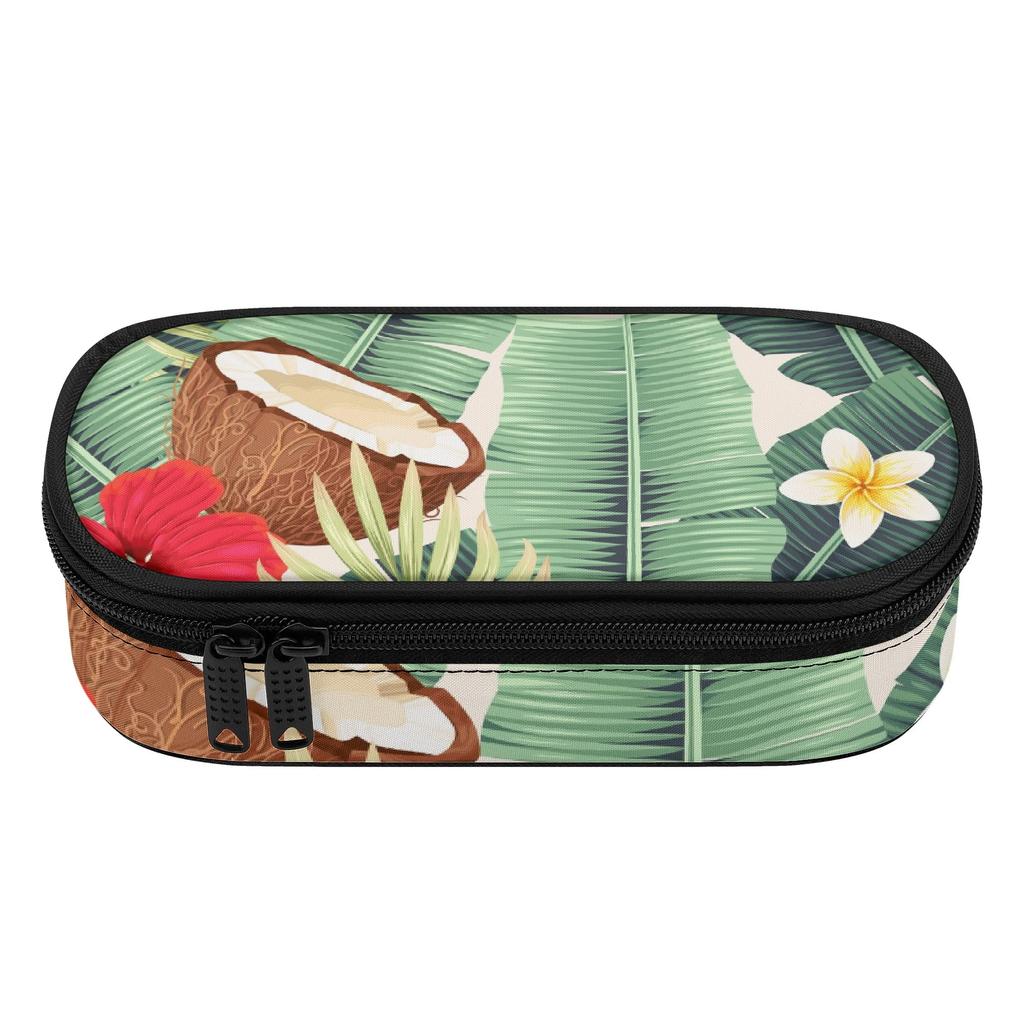 Pencil Case Simple Design 300D Polyester Secure Zipper with Mesh Divider Pen Holders and Spacious Main Compartment for Students