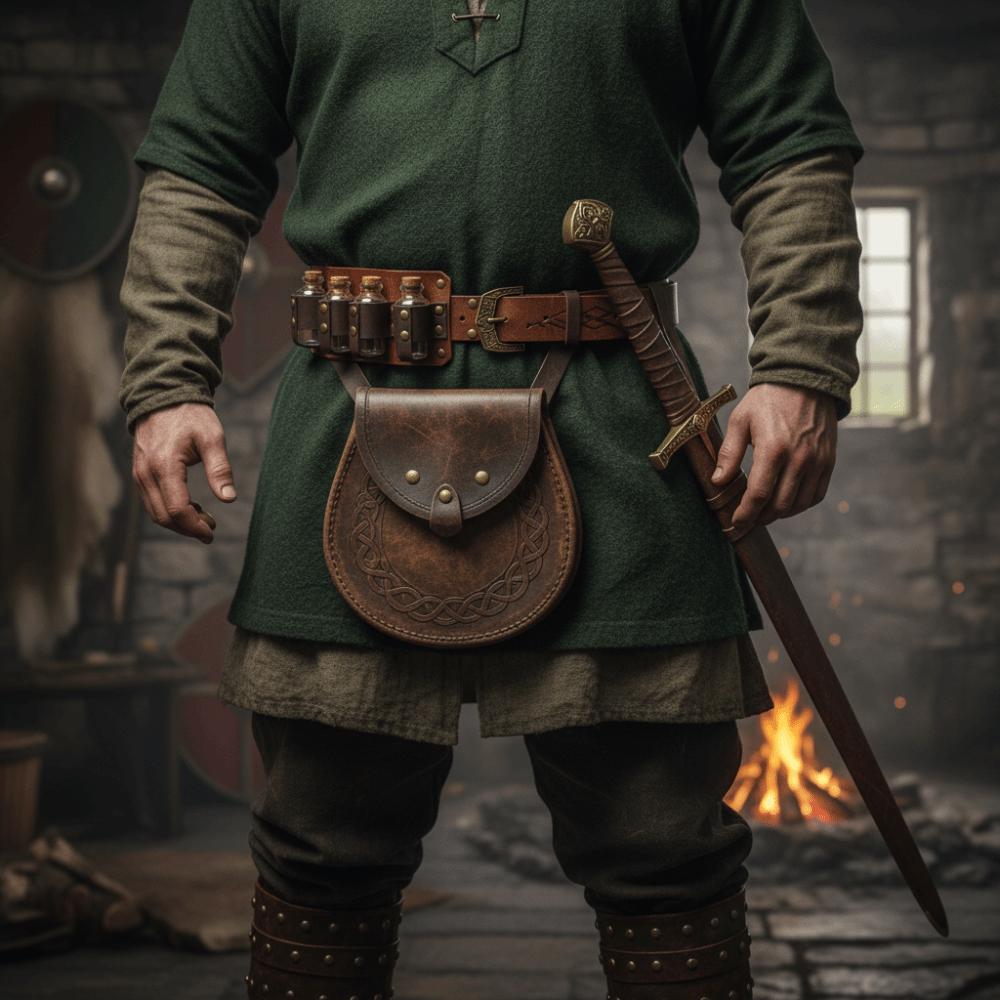 Ремень с тиснением в кельтском стиле из искусственной кожи, средневековый пояс, ретро-ремень эпохи викингов эпохи Возрождения, фото Pros