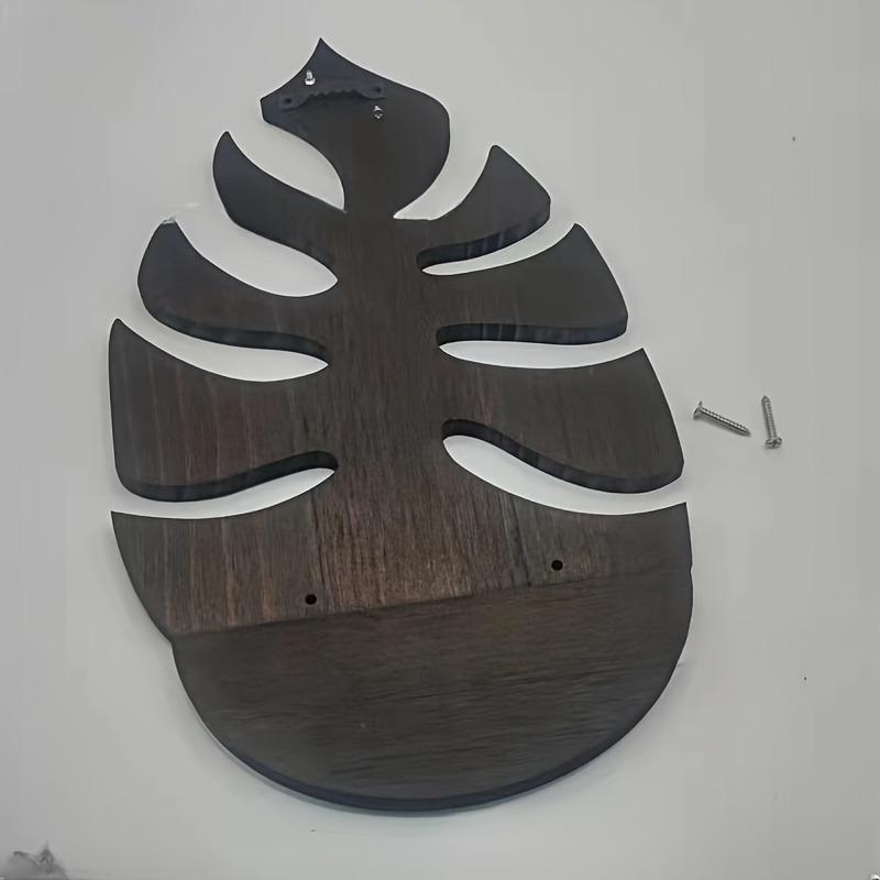Simple Wooden Leaf Decorative Wall Shelf - Small Storage Rack for Home Decoration, Very Suitable for Small Plants and Small Items, Wooden Decoration