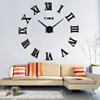 3D Acrylic Digital Wall Clock Roman Numerals Design Mirror Wall Clock Fashion Large Round Wall Clock DIY Self Adhesive Clocks