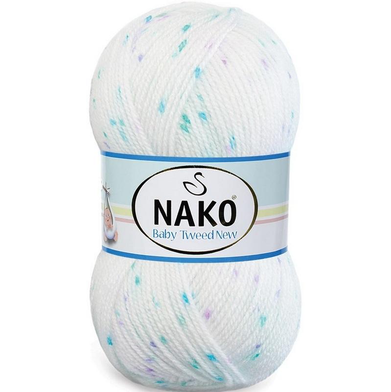 Трикотажная пряжа Nako Baby Tweed New Premium, 4 шара, 230 метров (100гр)-Мяч для ручного вязания - Разноцветный - Хобби - Акриловый жилет премиум-класса - Шарф - Шапочка - Пинетки - Сделай сам
