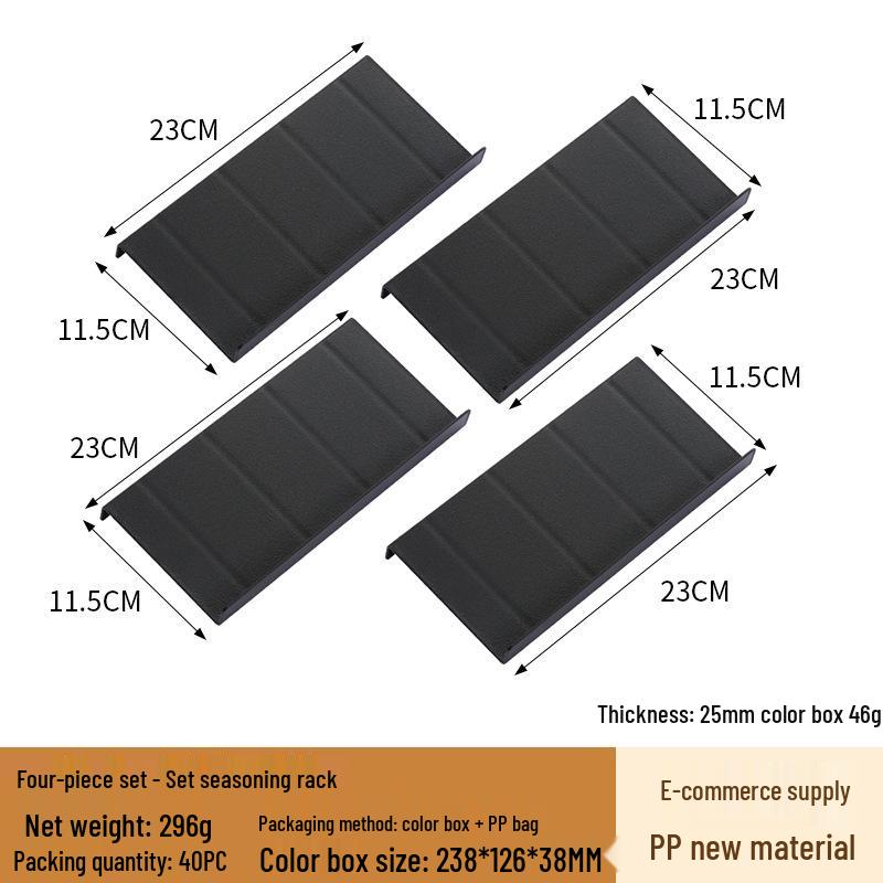 Compact Step-Style Spice Rack with PP Material for Kitchen Seasoning Storage