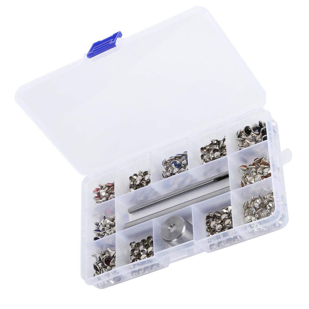 Rhinestone Stud Rivet Set Dress Shoes Decoration Decorative Kit Craft Supplies 8mm