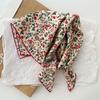 Ретро деревенский маленький квадратный шарф французский художественный хлопковый и льняной шарф женский весенне-осенний летний солнцезащитный и солнцезащитный платок