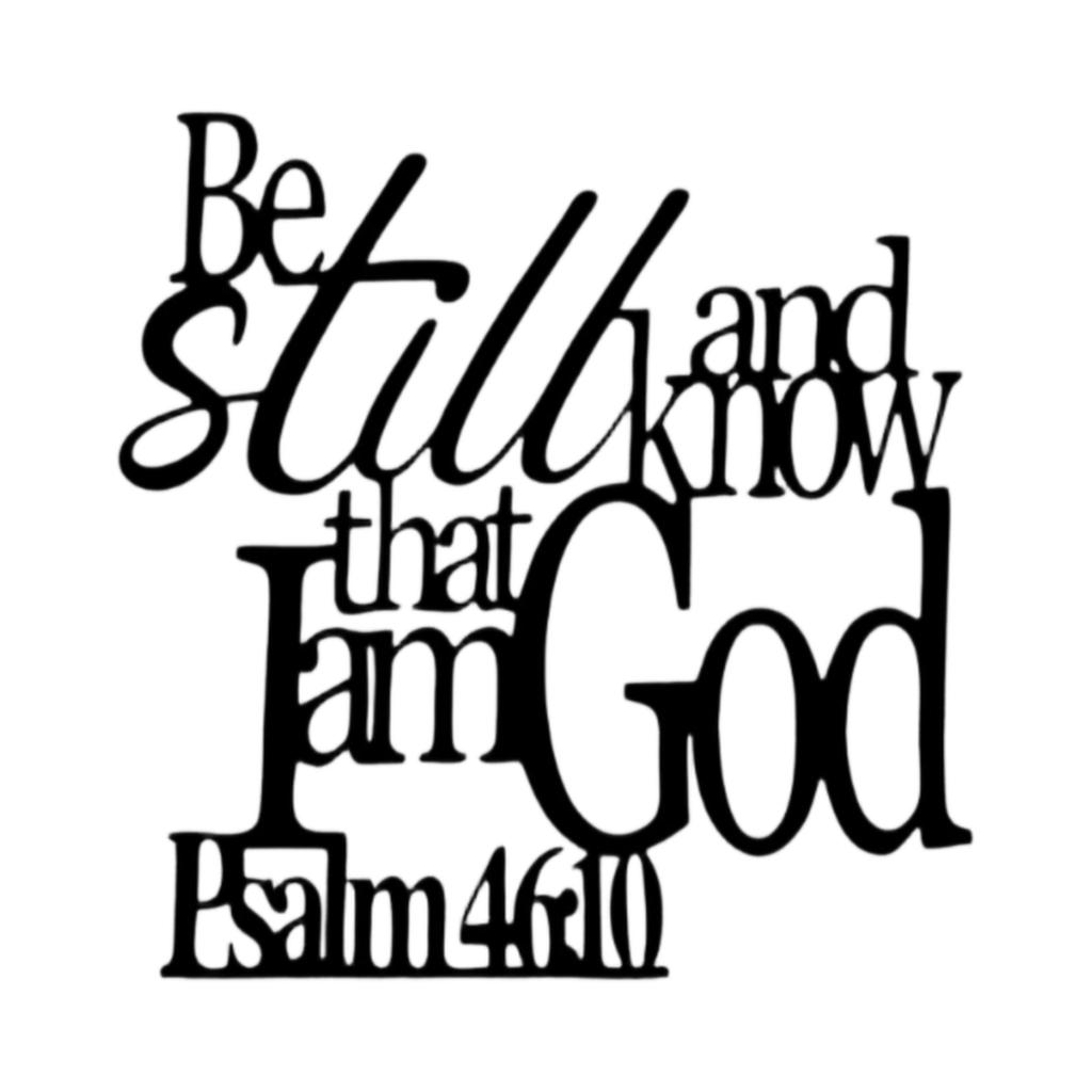 Decorative Metal Wall Art Psalm 46 10 Inspirational Quote Iron Typography Home Wall Decor Minimalist Style Religious Scripture Design