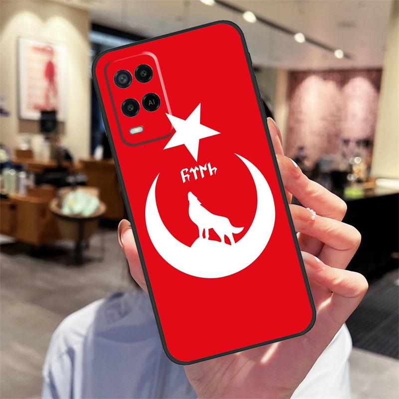 Чехол с флагом Турции для Oppo A94 A74 A54 A18 A38 A58 A78 A98 A40 A60 A80 A16 A76 A96 A15 A17 A77 A57S