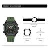 NAVIFORCE Reloj 9242 Luxury Men's Dual Display Quartz Watch Sports Alarm Clock Stopwatch Luminous LED Digital Wristwatch for Man