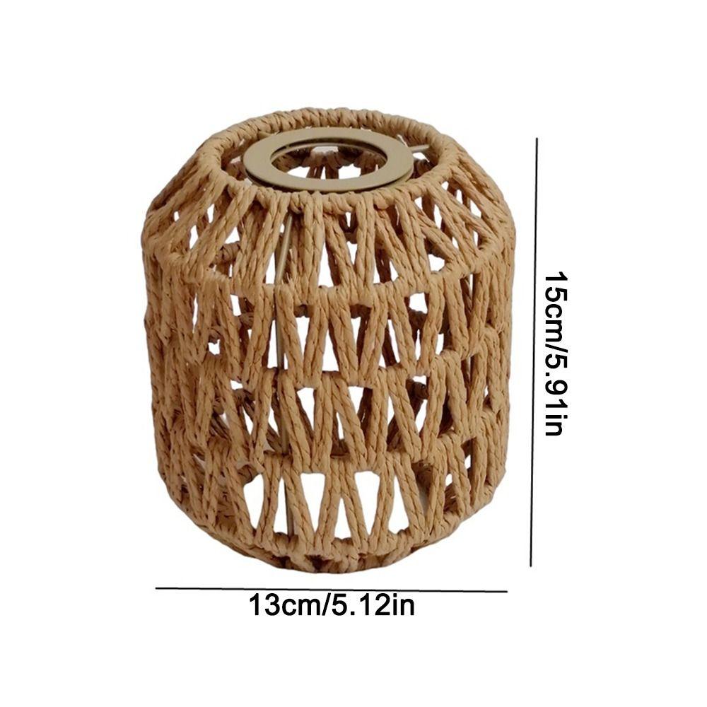 Bohemian Style Pendant Lamp Shade 13*15cm Rattan Lampshade Fashion Hanging Lamp Shade