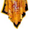 Women' Scarf 90X90 "Golden Peony" - Imitation Silk, Large Floral Pattern