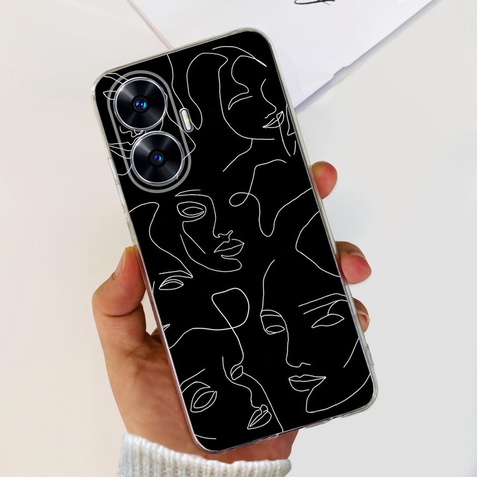 For Realme C55 4G Case RMX3710 Colorful Painted Cover Soft Slim Fundas Phone Case For Realme C55 C55 RealmeC55 Back Cover Bumper