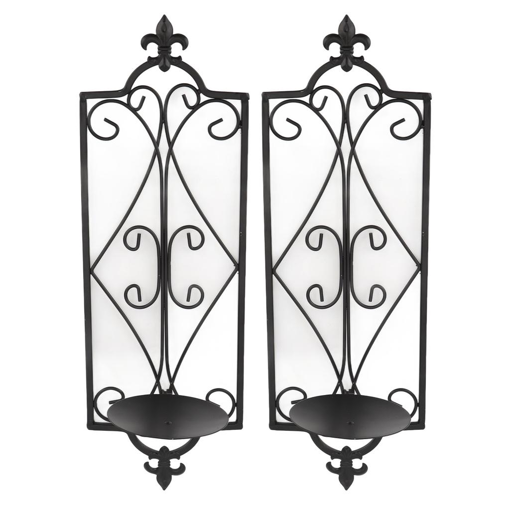 2pcs Wall Sconce Candle Holder Hanging Iron Wall Candle Sconce Holder Wall Decorations for Living