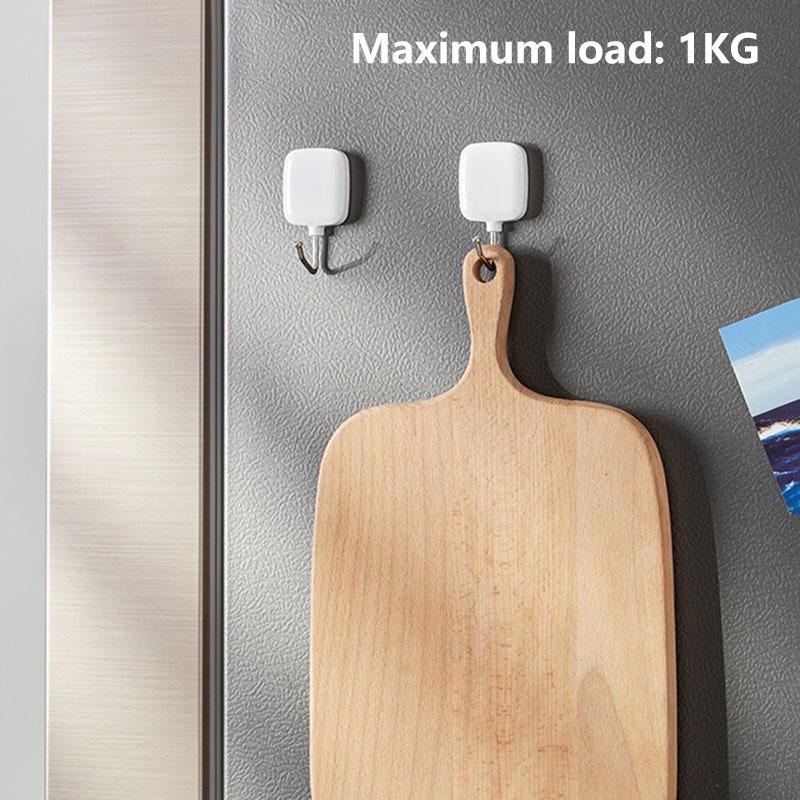 2pcs Strong Magnetic Hook Punch-free Refrigerator Magnetic Hook Non-sticky Hook Magnetic Hook