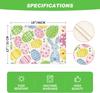 Beige Bunny Rabbit Eggs Easter Placemats Set of 4, 12x18 Inch Seasonal Spring Holiday Table Mats for Party Kitchen Dining Decoration