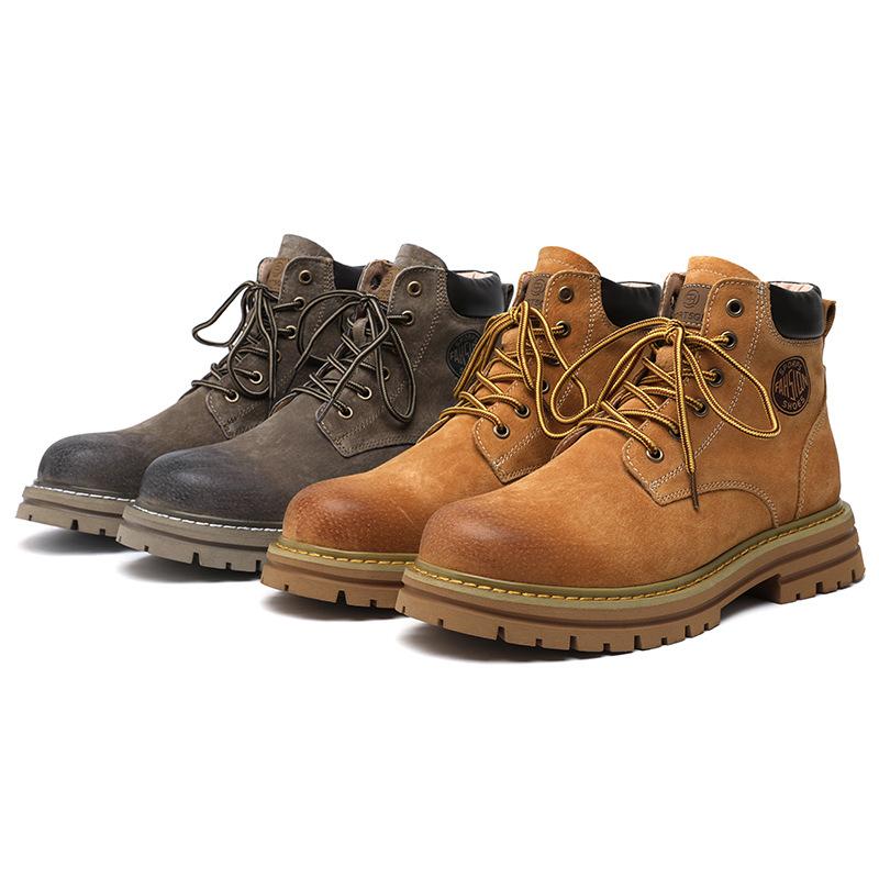 Ботинки из ревеня мужские 2024 Мартин британский стиль высокий верх не гнилая подошва летние дышащие весенне-осенние мужские туфли 2345-P
