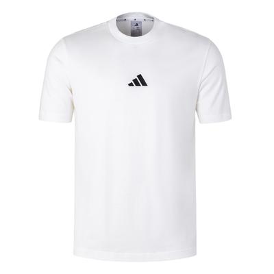 Essentials Single Jersey Logo Вышитый круглый вырез Пуловер с коротким рукавом Футболка Мужские футболки Белый Черный JY8561