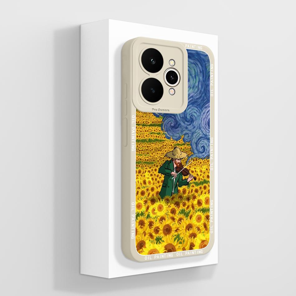 For Realme 15 Pro 5G Phone Case Pretty Flowers Patterns Soft Liquid Silicone Full Coverage Cover For Realme15 Shockproof Bumper