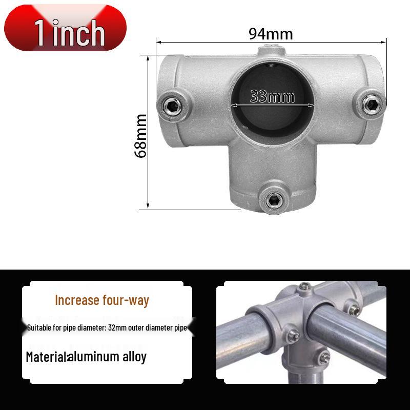 20/25/32mm Steel Pipe Connector: Galvanized 6-Point Round Elbow Joint Fastener