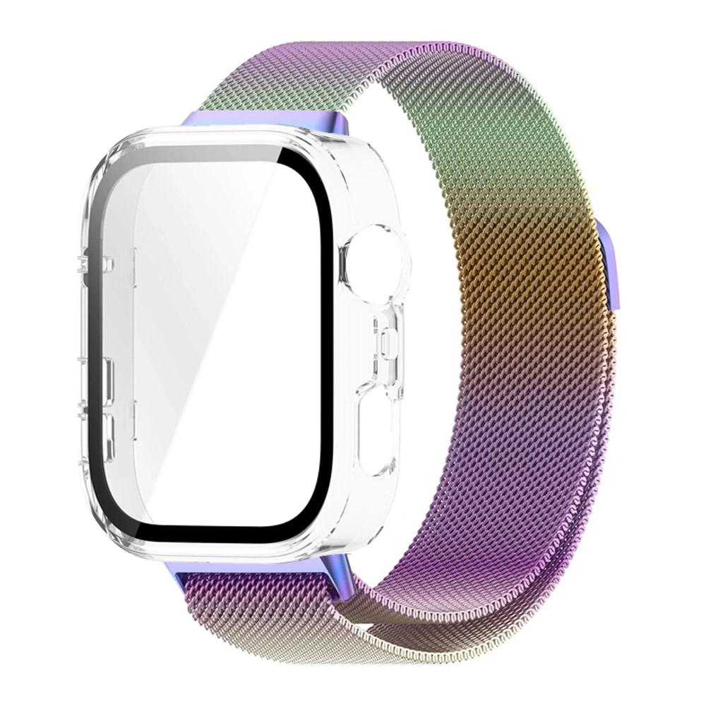 Чехол для ПК + Металлический миланский ремешок для Huawei Watch Fit 3/4/4 Pro Защитный бампер для экрана Удобный ремешок для Huawei Watch Fit 4 Pro