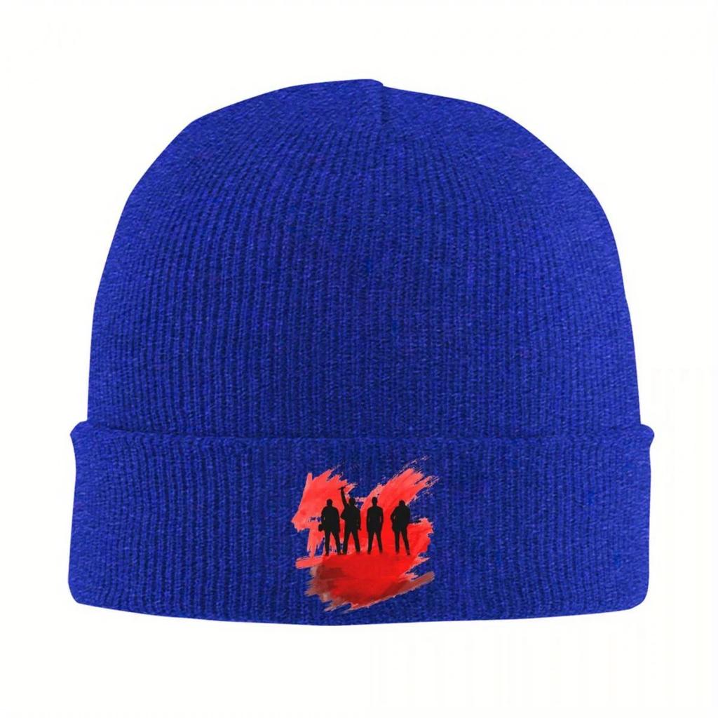 New U Band Paint Silhouette Knitted Caps Womens Unisexs Beanie Winter Hats Hip Hop Melon Cap