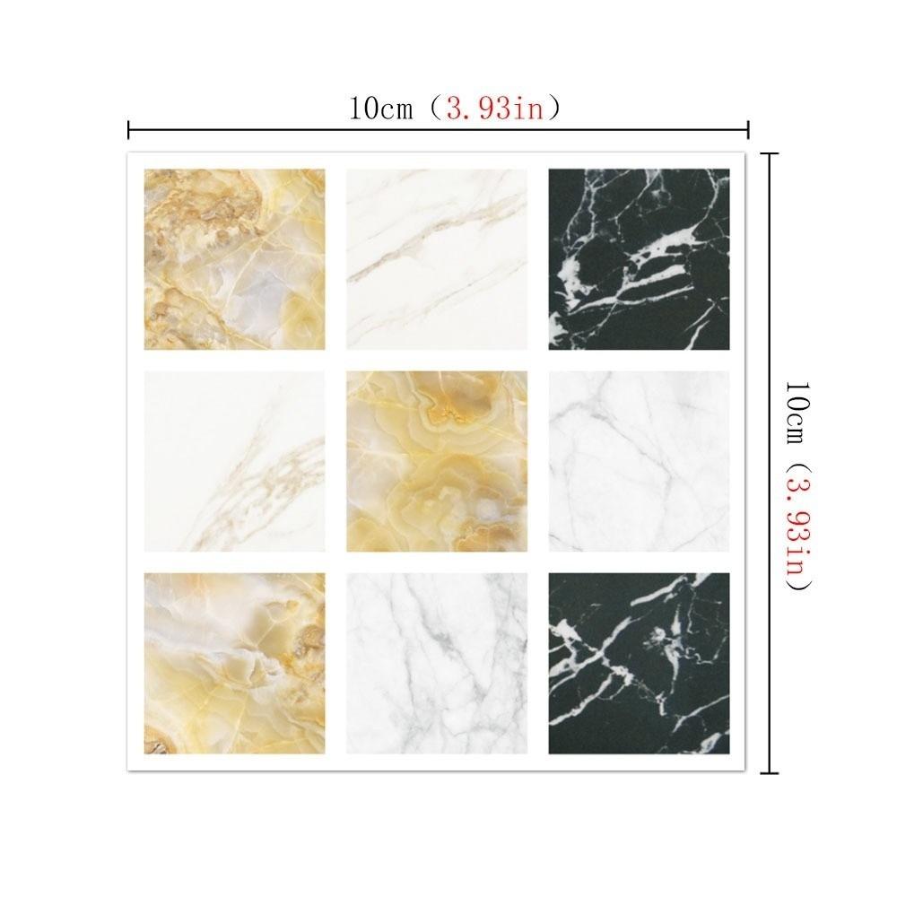 20pcs/set Flat 3D Wall Sticker Self Adhesive Kitchen Stickers Mosaic Tile Wallpaper Bedroom Home